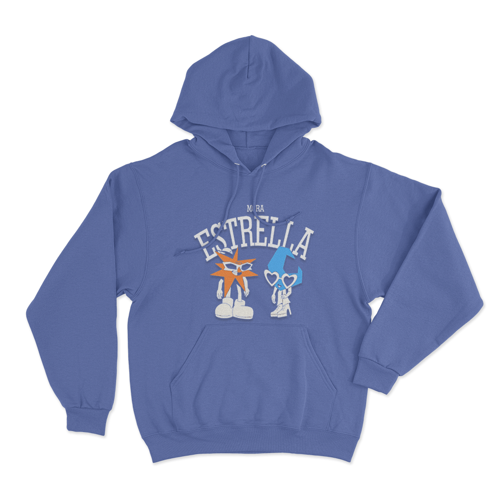 Mora Estrella Duo Unisex Hoodie Blue Mora Estrella Duo Unisex Hoodie Blue