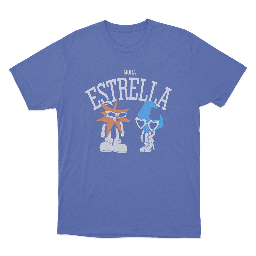 Mora Estrella Duo Unisex T Shirt Blue Mora Estrella Duo Unisex T Shirt Blue