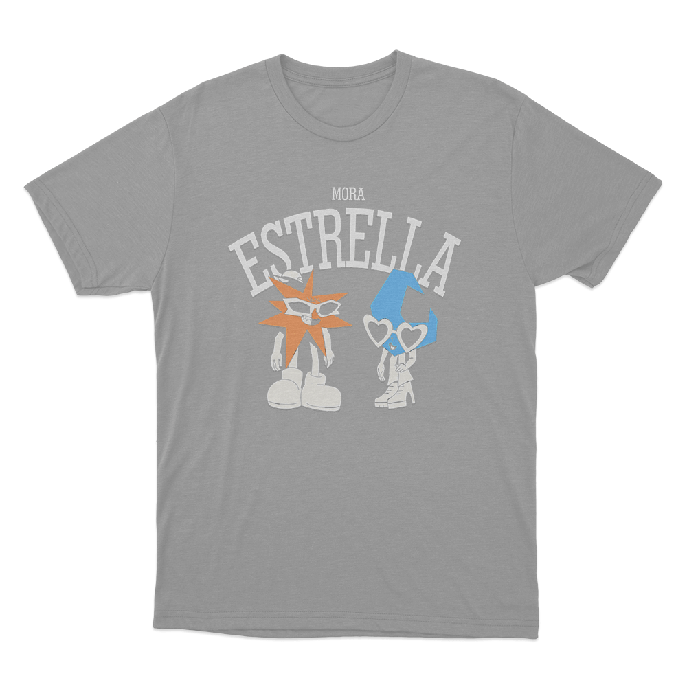 Mora Estrella Duo Unisex T Shirt Grey Mora Estrella Duo Unisex T Shirt Grey