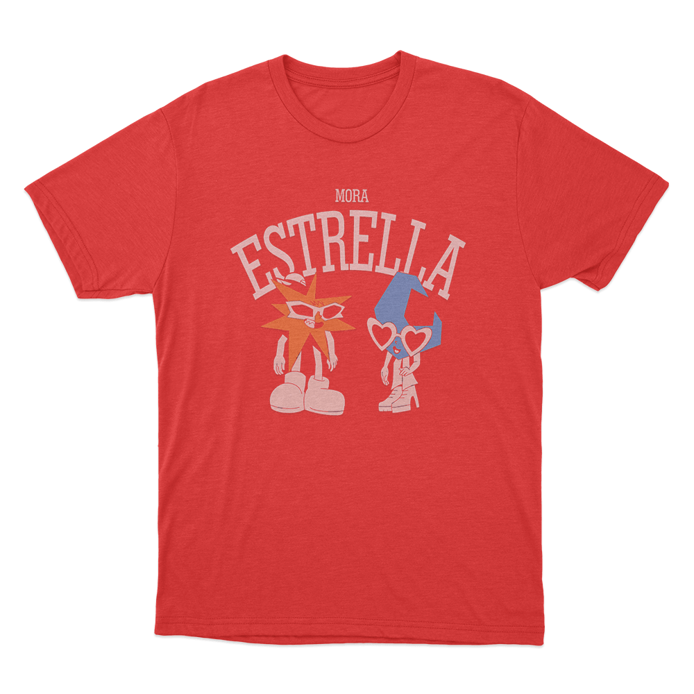 Mora Estrella Duo Unisex T Shirt Red Mora Estrella Duo Unisex T Shirt Red