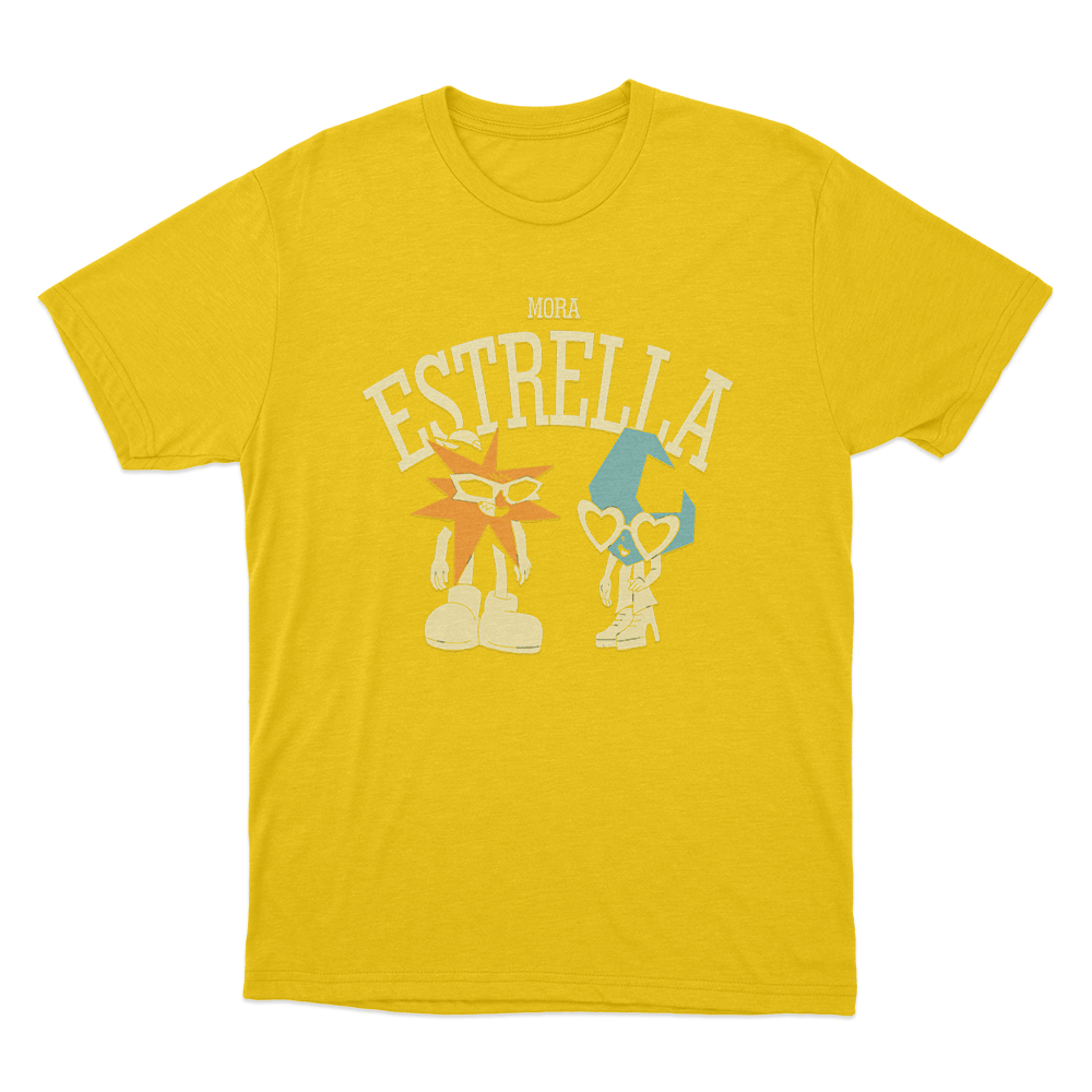 Mora Estrella Duo Unisex T Shirt Yellow Mora Estrella Duo Unisex T Shirt Yellow