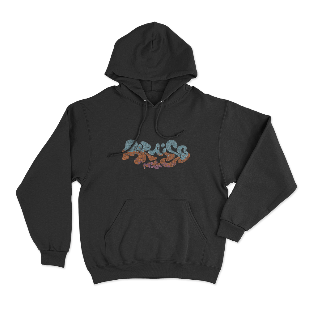 Paraiso Rhinestone Unisex Hoodie Black Paraiso Rhinestone Unisex Hoodie Black