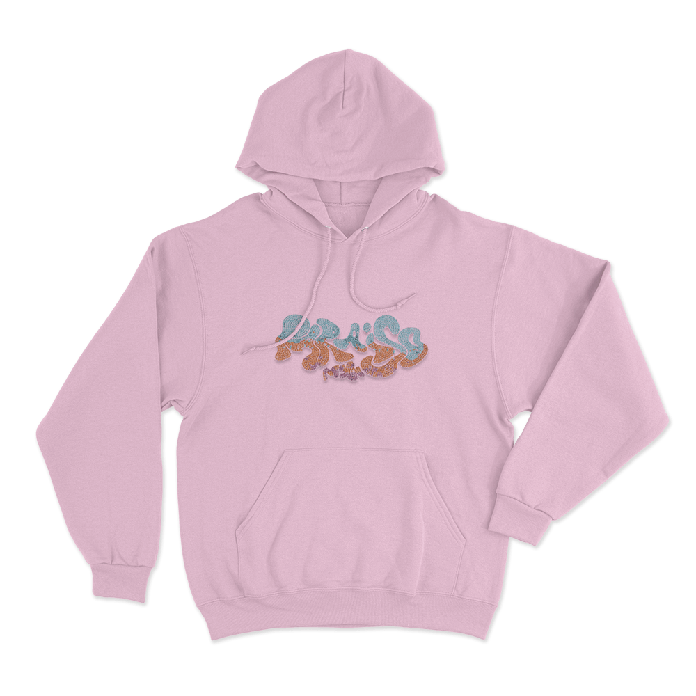 Paraiso Rhinestone Unisex Hoodie Pink Paraiso Rhinestone Unisex Hoodie Pink