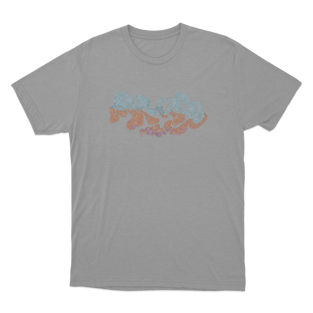 Paraiso Rhinestone Unisex T Shirt Grey Paraiso Rhinestone Unisex T Shirt Grey