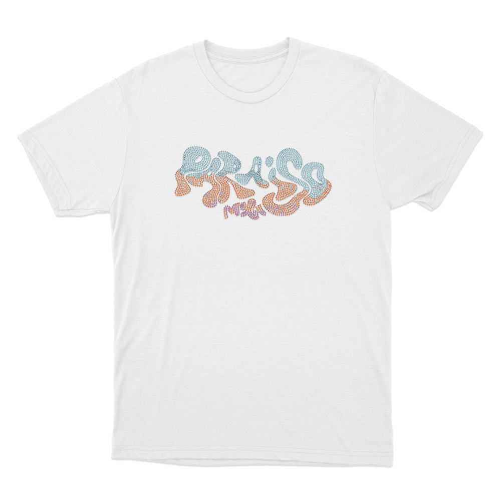 Paraiso Rhinestone Unisex T Shirt White Paraiso Rhinestone Unisex T Shirt White